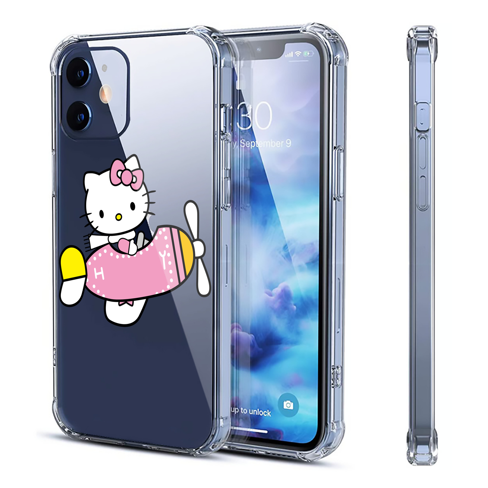 （画像用） Hello Kitty ハローキティ 【iPhone 12シリーズ対応】透明スマホケース（クリアソフトケース）